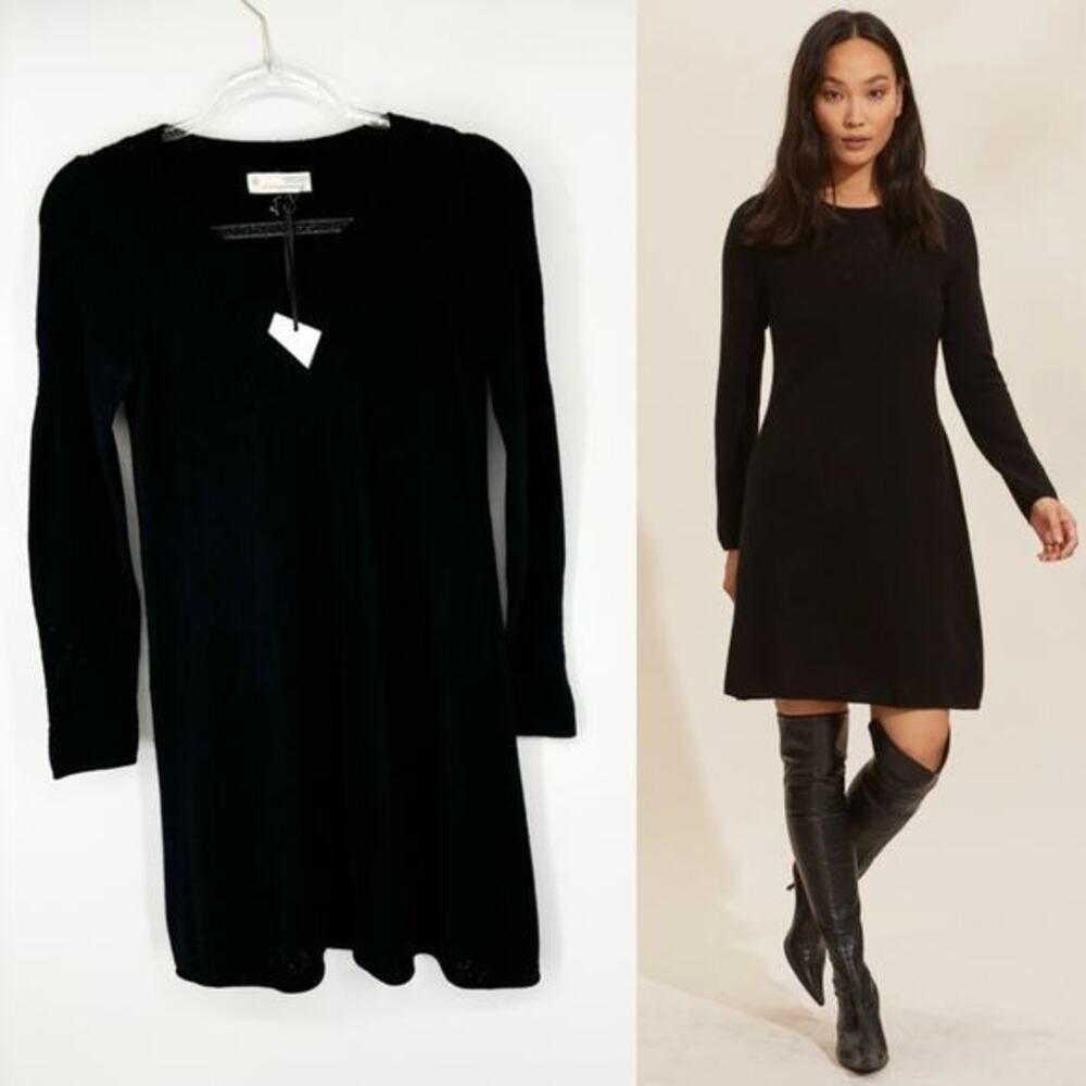 Odd Molly Cashmere Black Dress Size XS Long Sleeve